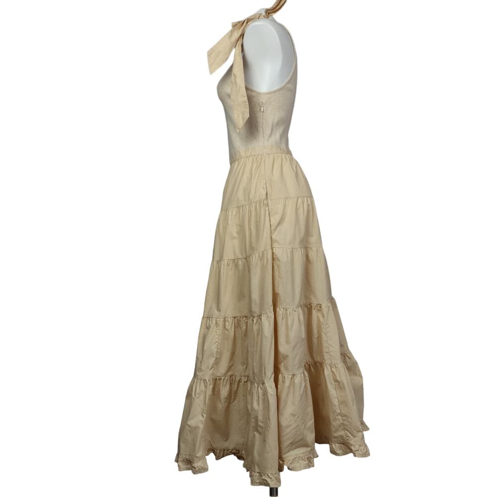 Ulla Johnson Hope Tiered Tie Shoulder Cotton Dress Size Medium Summer Wedding - Picture 4 of 16